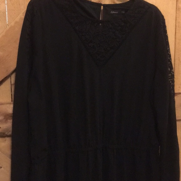 Black Dress with Lace Inserts - Picture 6 of 6